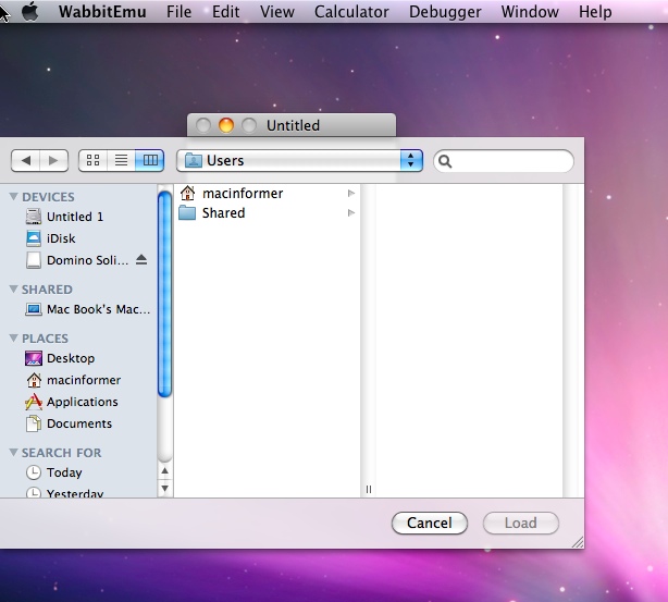 WabbitEmu 1.0 : Main window