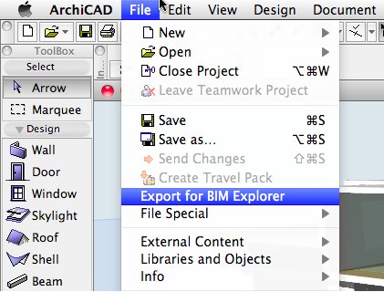 BIM Explorer 15.0 : Main window