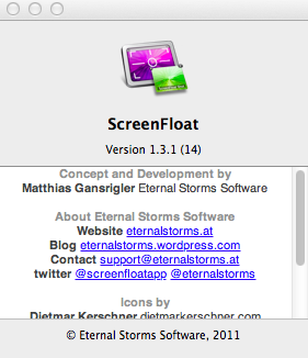 ScreenFloat 1.3 : About