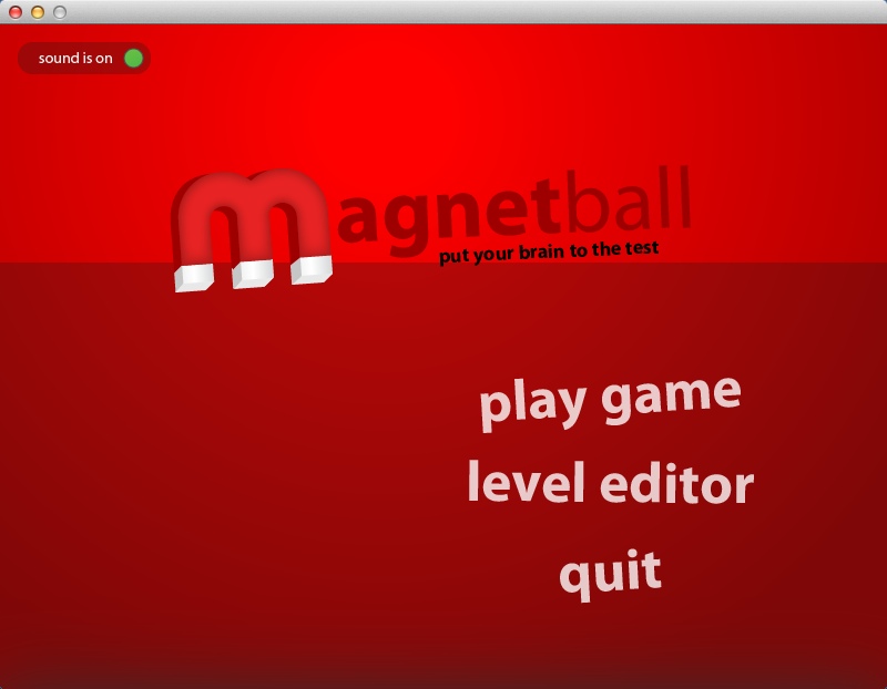 MagnetBall 1.0 : Main Menu