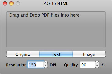 PDF to HTML 1.0 : General view