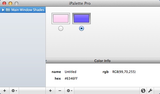 iPalette Pro 1.3 : Main Window