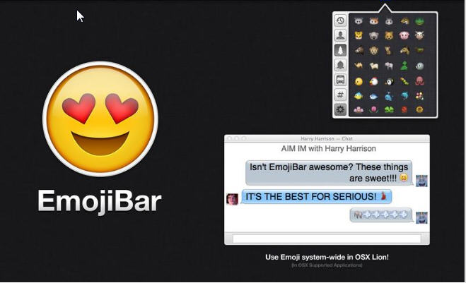 EmojiBar 1.0 : Main window