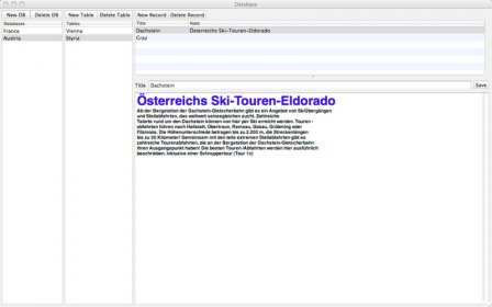 Database screenshot