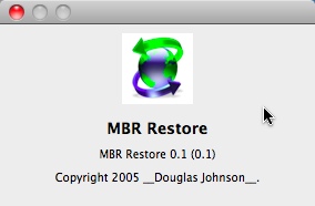 MBR Restore 0.1 : Main window