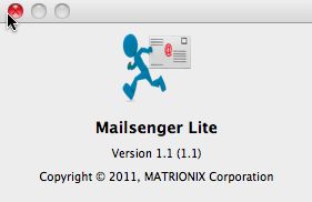 Mailsenger Lite 1.1 : Main window
