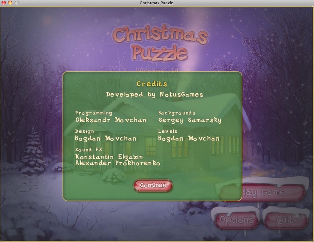 ChristmasPuzzle 1.0 : Credits