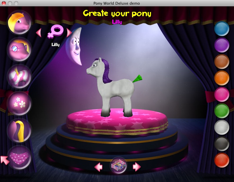 Pony World Deluxe demo 1.0 : Customize your pony