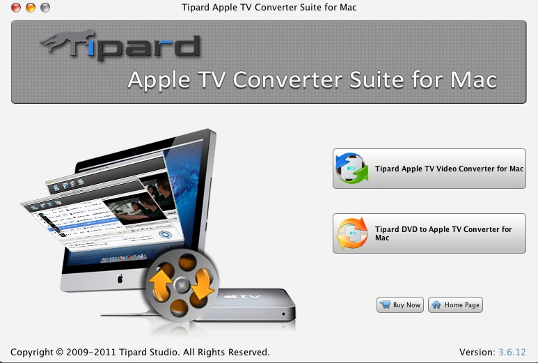 Tipard Apple TV Converter Suite for Mac 3.6 : Launcher