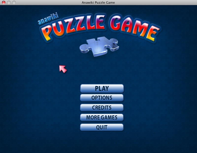 Anawiki Puzzle Game 1.0 : Main menu