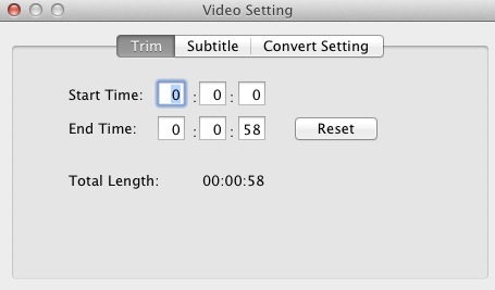 SnowFox iPad Video Converter 2.1 : Video settings