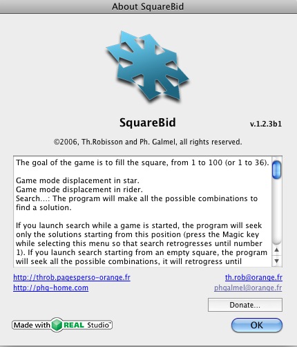 SquareBid 1.2 beta : About