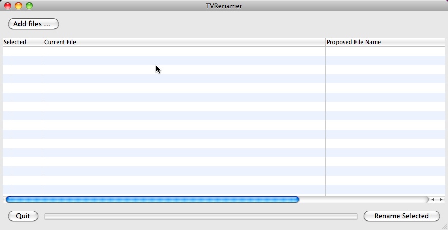 TVRenamer-b4 0.5 beta : Main window