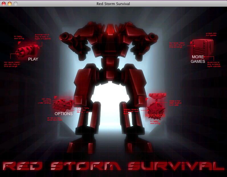 Red Storm Survival 1.6 : Main menu