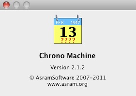 Chrono Machine 2.1 : About window