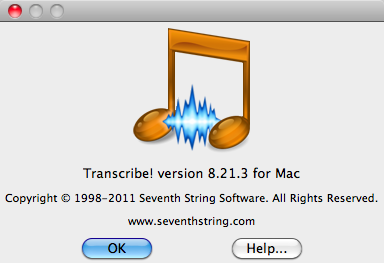 Transcribe! 8.2 : Program version