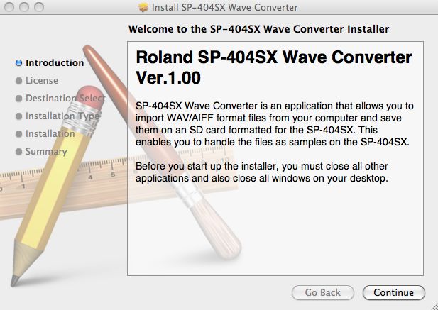 SP-404SX Wave Converter 1.0 : Main window