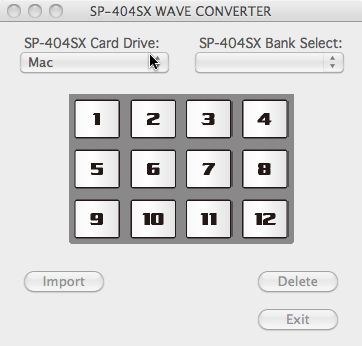 SP-404SX Wave Converter 1.0 : Main window