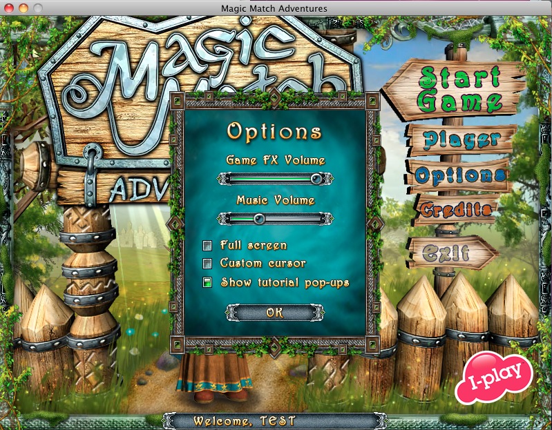 Magic Match Adventures 1.0 : Main menu