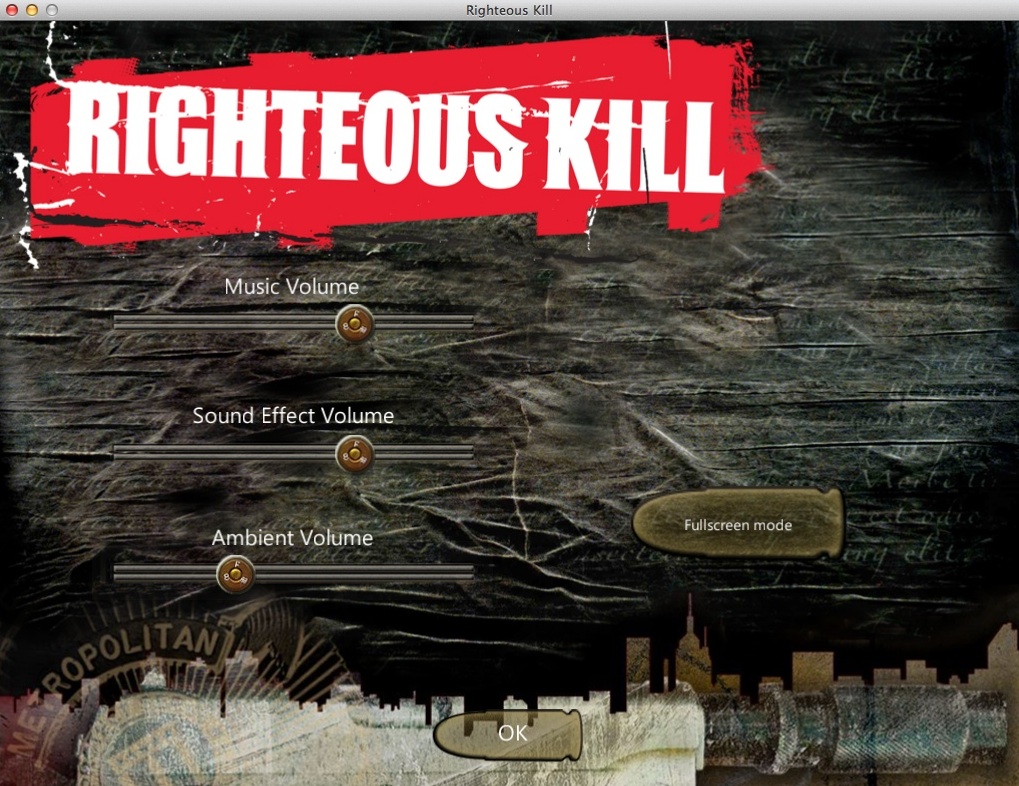 Righteous Kill 1.1 : Game Options