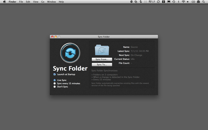 Sync Folder 1.1 : Sync Folder screenshot