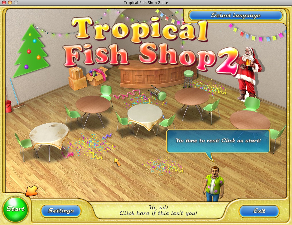 Tropical Fish Shop 2 : Main menu