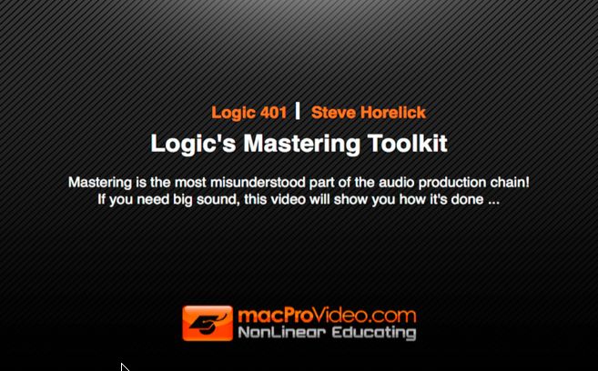 Course For Logic's Mastering Toolkit 1.0 : Main window