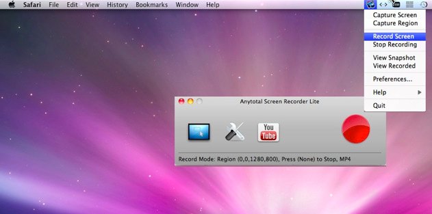 ScreenRecorderLite 6.2 : Main window
