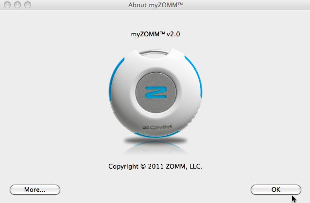 myZOMM 2.0 : Main window