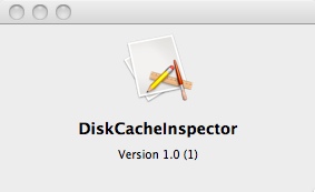 DiskCacheInspector 1.0 : Main window