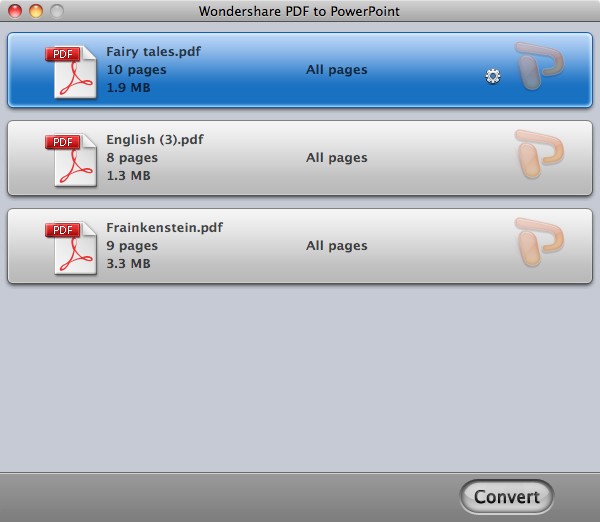 Wondershare PDF to PowerPoint 1.1 : Main Window