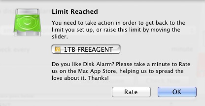 Disk Alarm 1.2 : Alarm