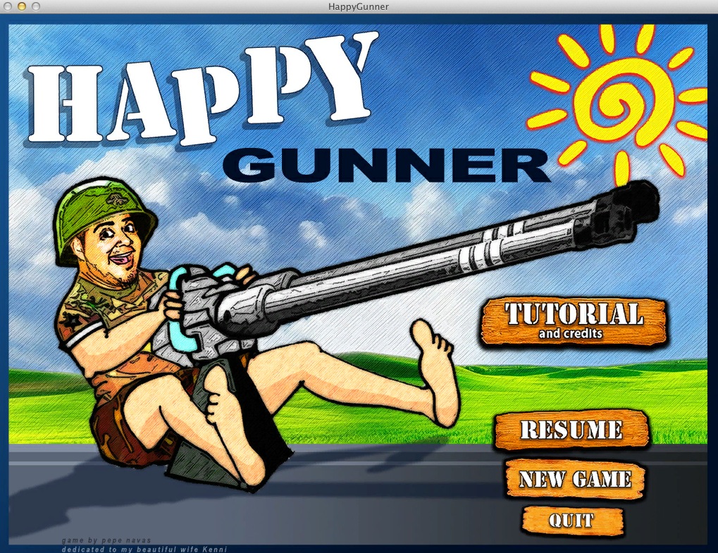 Happy Gunner 1.0 : Menu