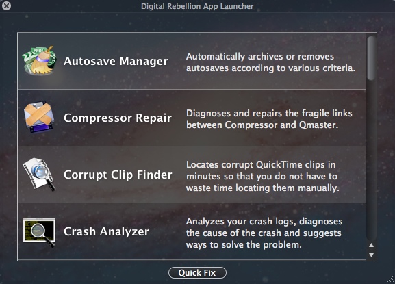Autosave Manager : Main window