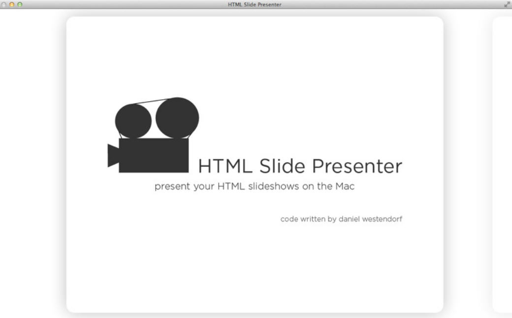 HTML Slide Presenter 1.0 : Main Window