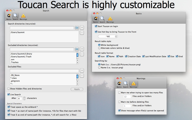 Toucan 1.5 : Toucan Search screenshot