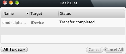 mediAvatar iPad to Mac Transfer 4.2 : Task list