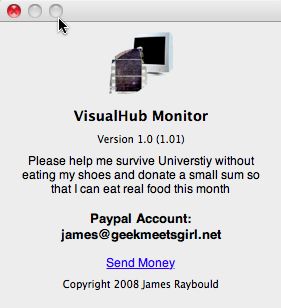 VisualHub Monitor 1.0 : Main window