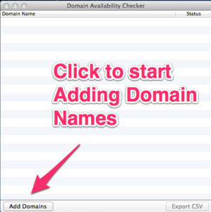 Domain Availability Checker 1.2 : Main Window