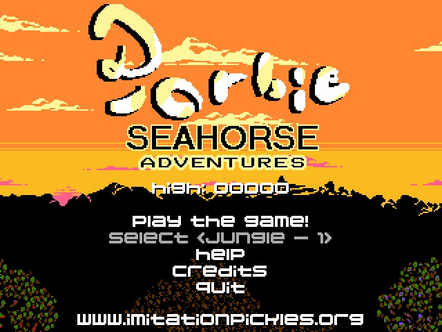 Barbie Seahorse Adventures 1.0 : Main menu