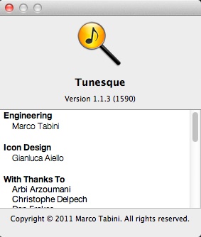 Tunesque 1.1 : About
