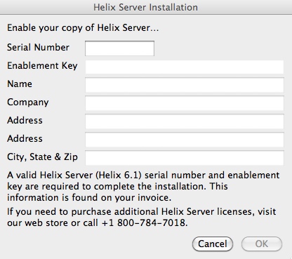 Helix Server 6.1 : Main window