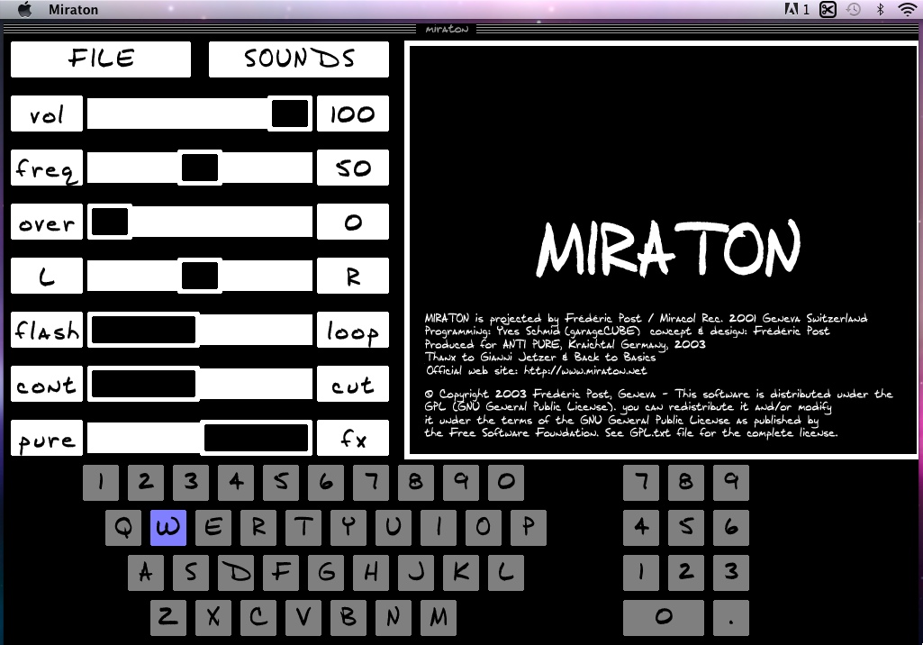 Miraton 2.0 : Main window