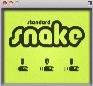 Standard Snake 1.2 : Main menu
