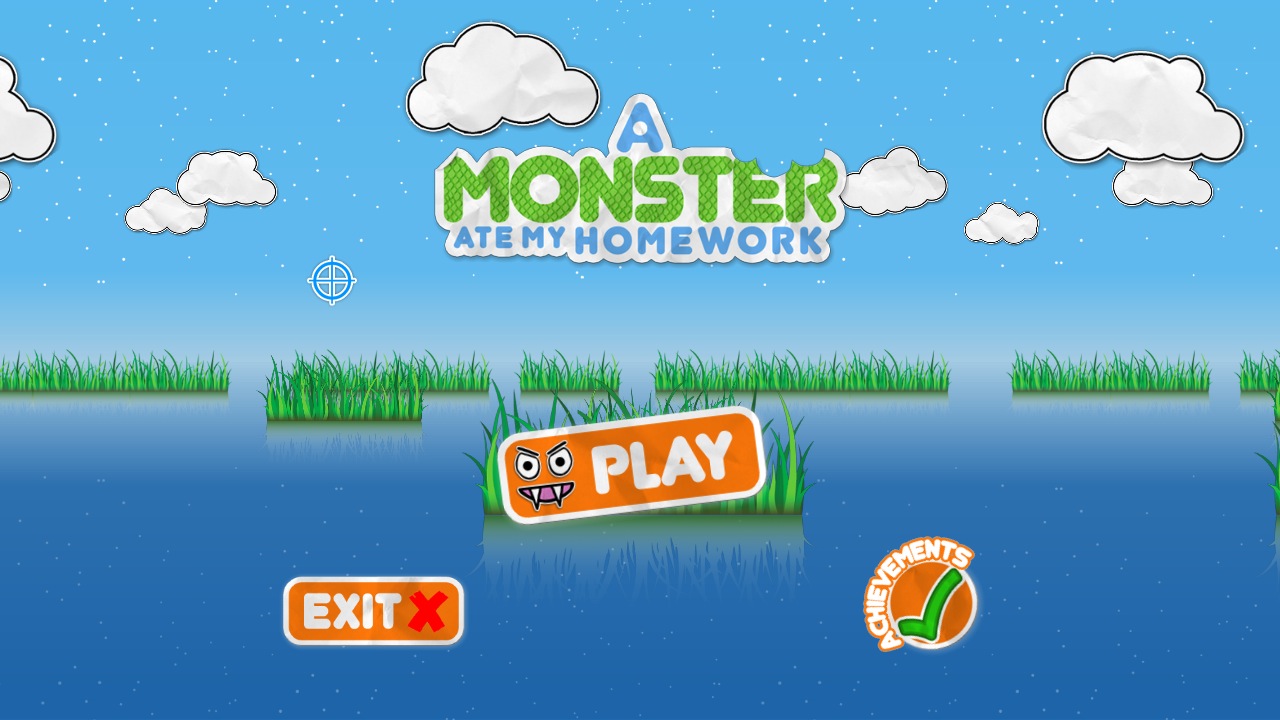 A Monster Ate My Homework 1.0 : Main menu