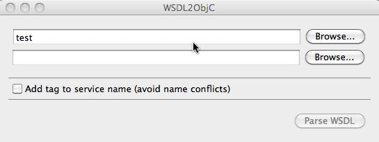 WSDL2ObjC- 0.7 : Main Window