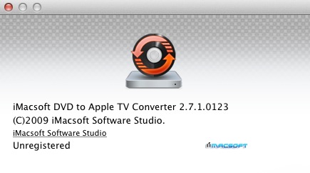 iMacsoft DVD to Apple TV Converter 2.7 : About window