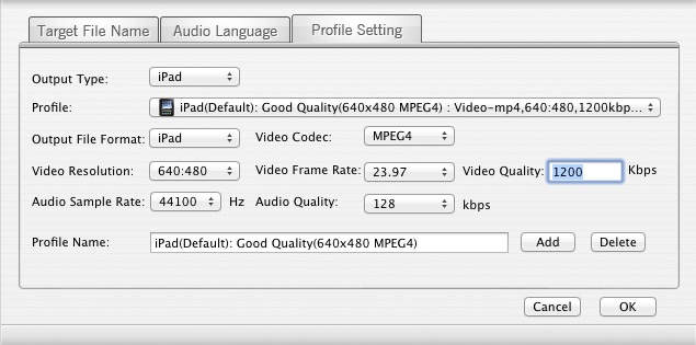 MacX Free TS Video Converter 2.5 : Options