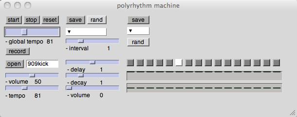 polyMachine 0.1 : Main window