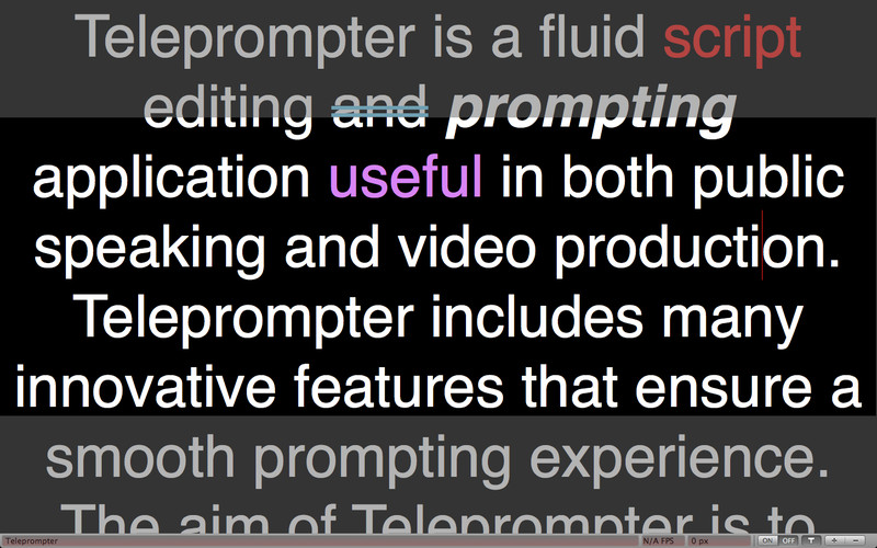 Teleprompter 1.1 : Teleprompter screenshot